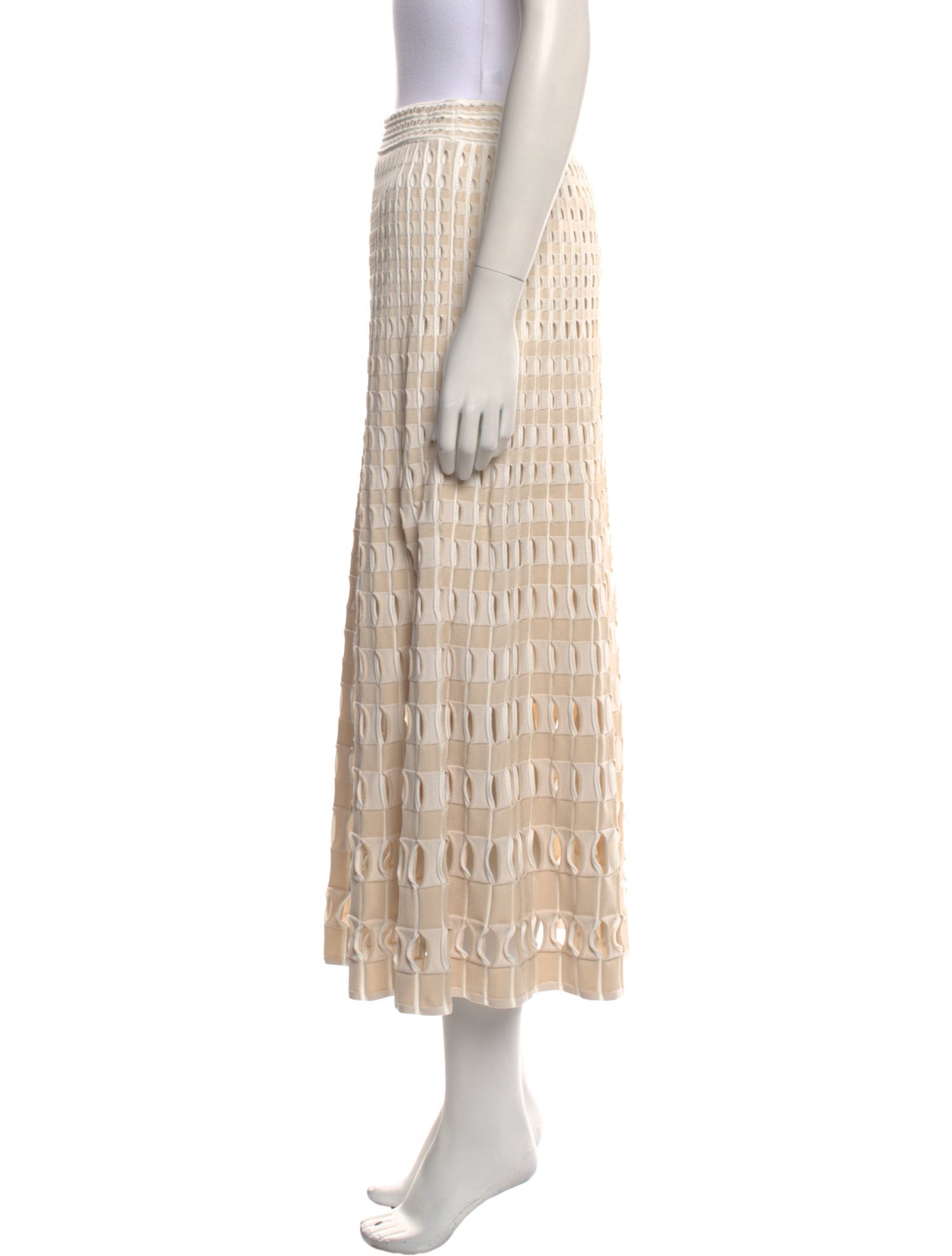 Simkhai Lace Pattern Midi Length Skirt