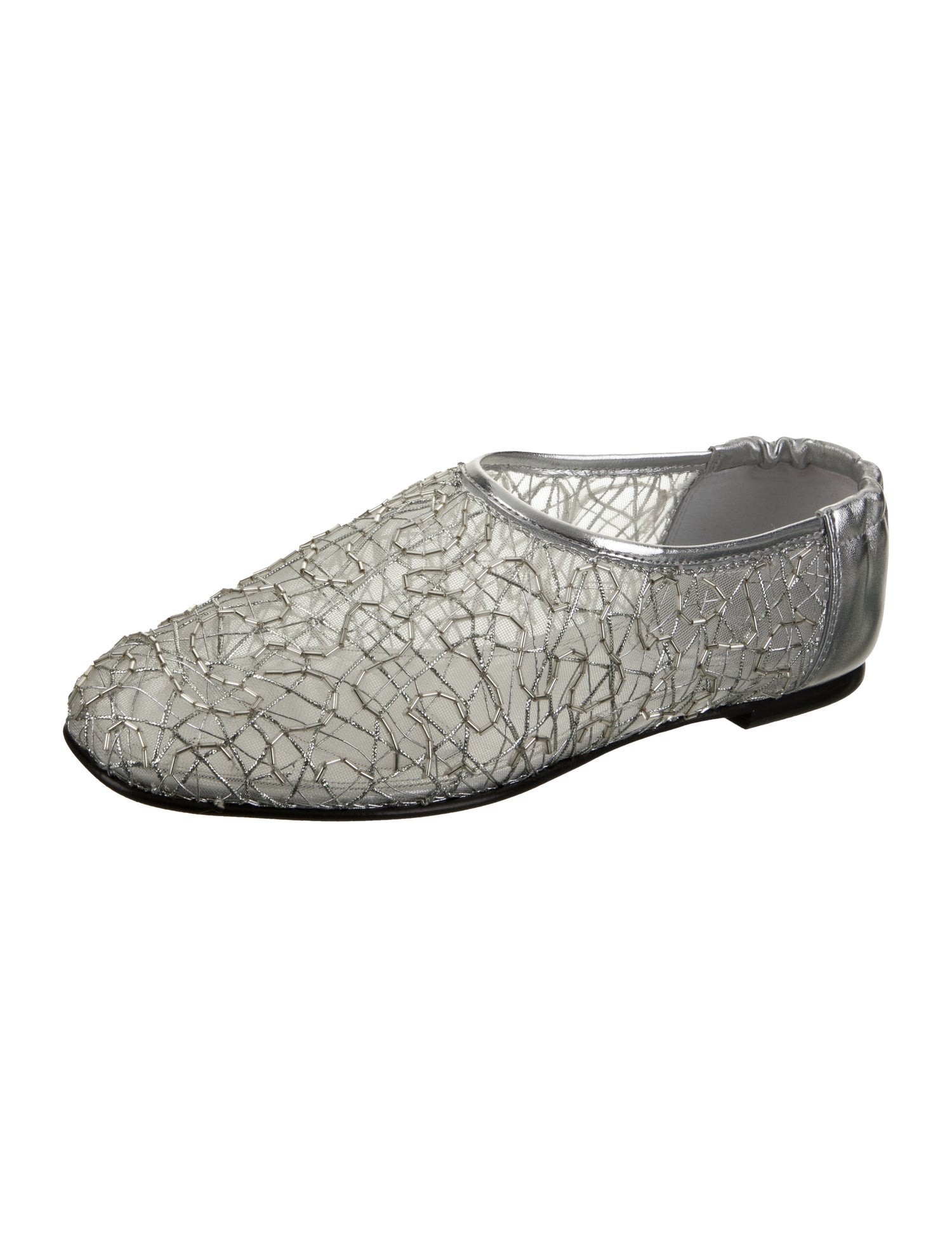 Simkhai Mesh Glitter Accents Ballet Flats