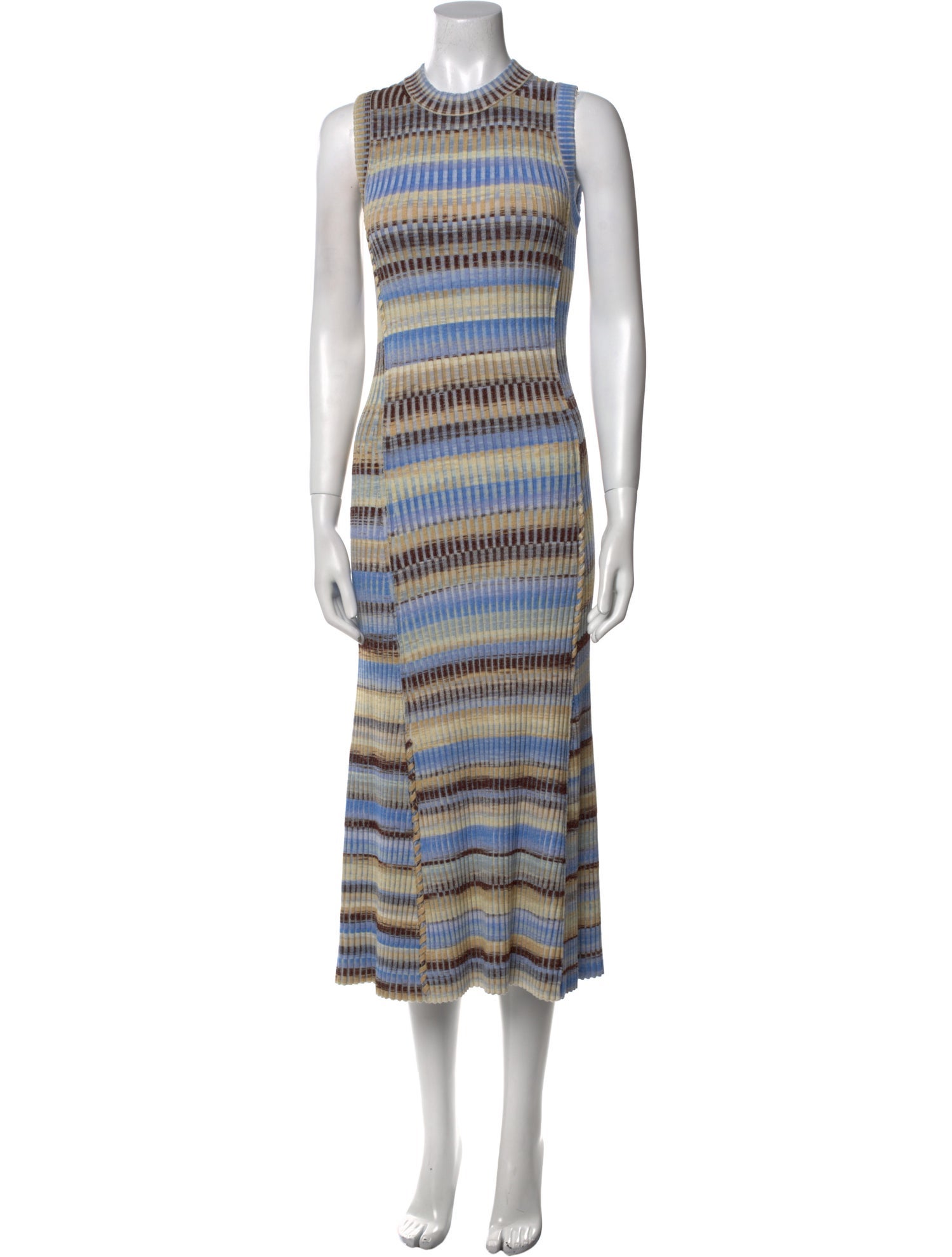 Simkhai Striped Midi Length Dress