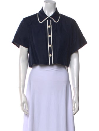 Simkhai Short Sleeve Crop Top