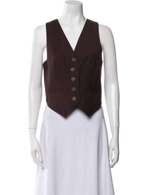 Simkhai Wool V-Neck Crop Top