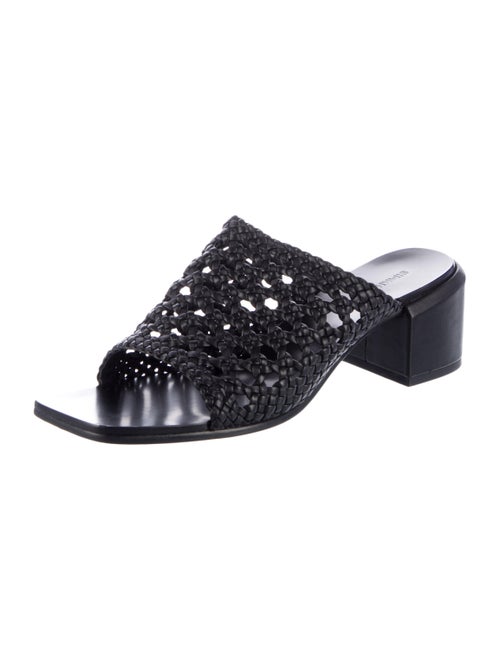 Simkhai Leather Braided Accents Slides