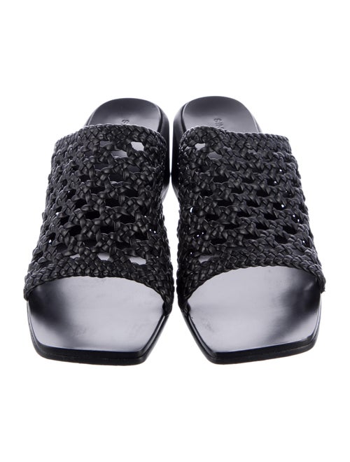 Simkhai Leather Braided Accents Slides