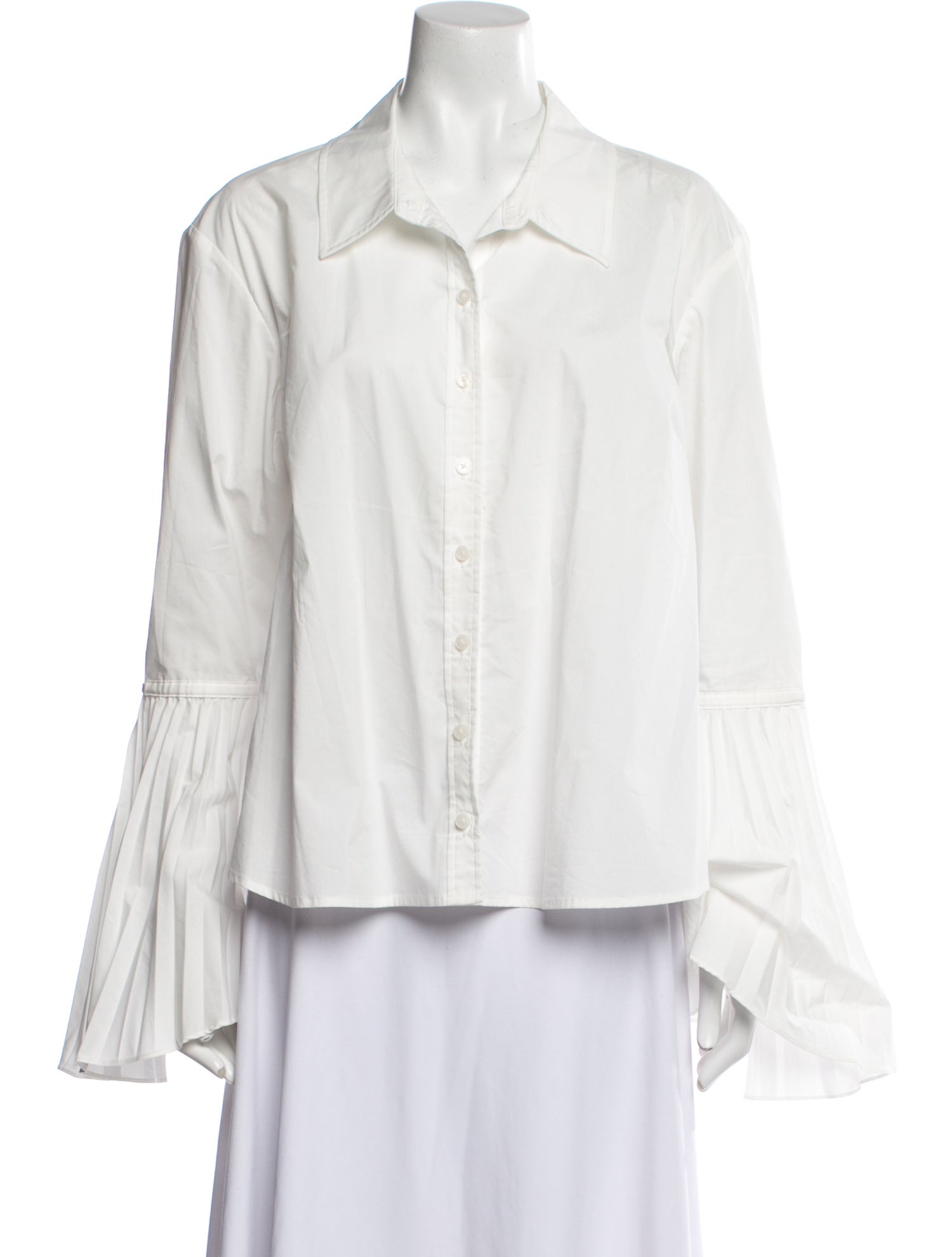 Simkhai Long Sleeve Button-Up Top