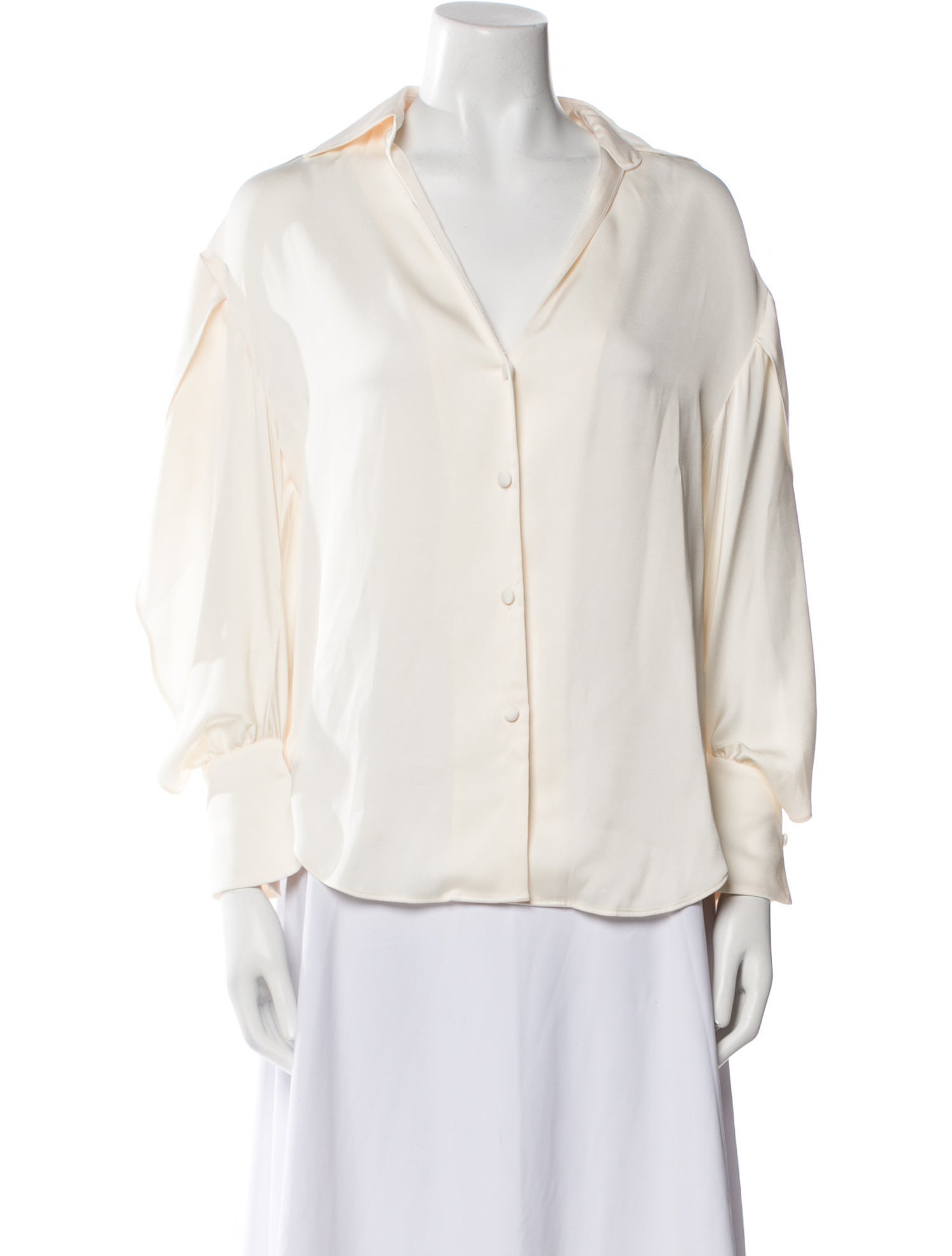 Simkhai Long Sleeve Button-Up Top