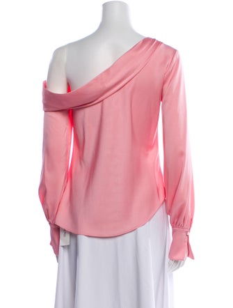 Simkhai One-Shoulder Long Sleeve Blouse