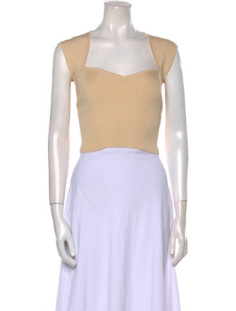 Simkhai Square Neckline Sleeveless Crop Top