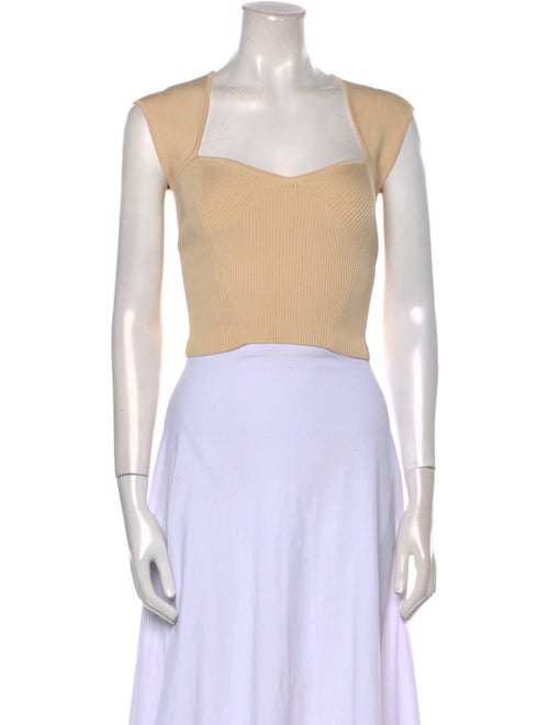 Simkhai Square Neckline Sleeveless Crop Top