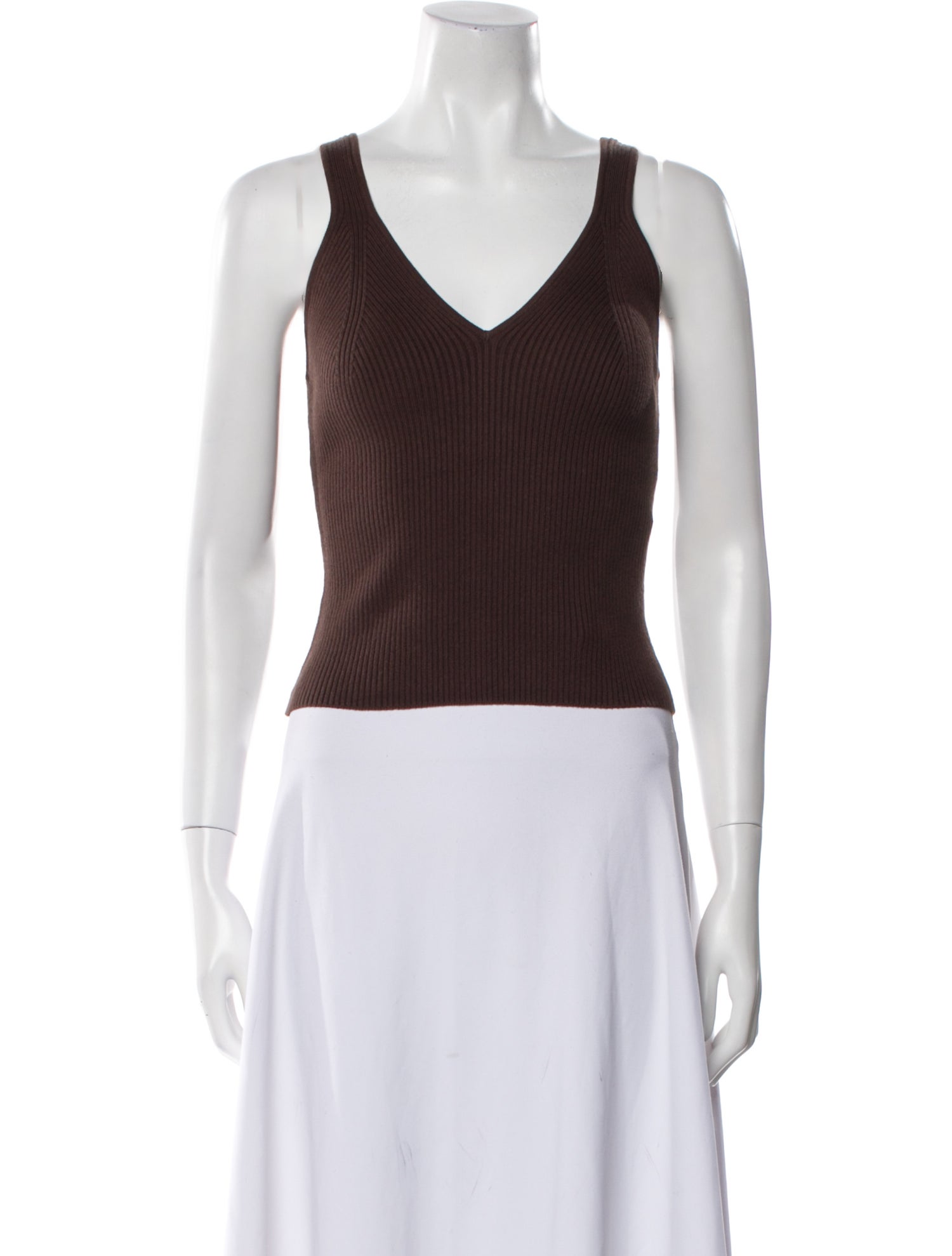 Simkhai V-Neck Sleeveless Crop Top