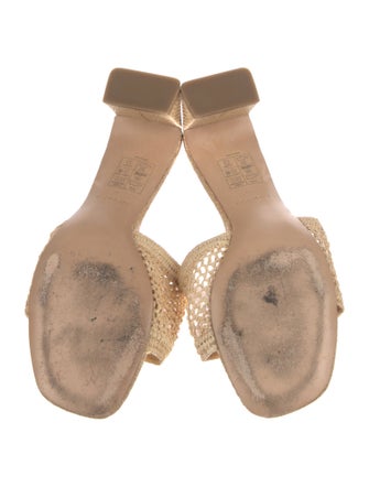 Simkhai Raffia Animal Print Slides