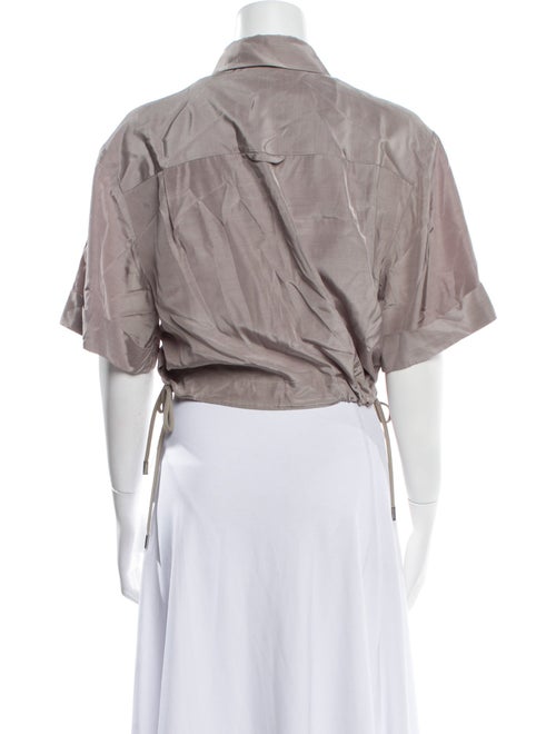 Simkhai Three-Quarter Sleeve Crop Top