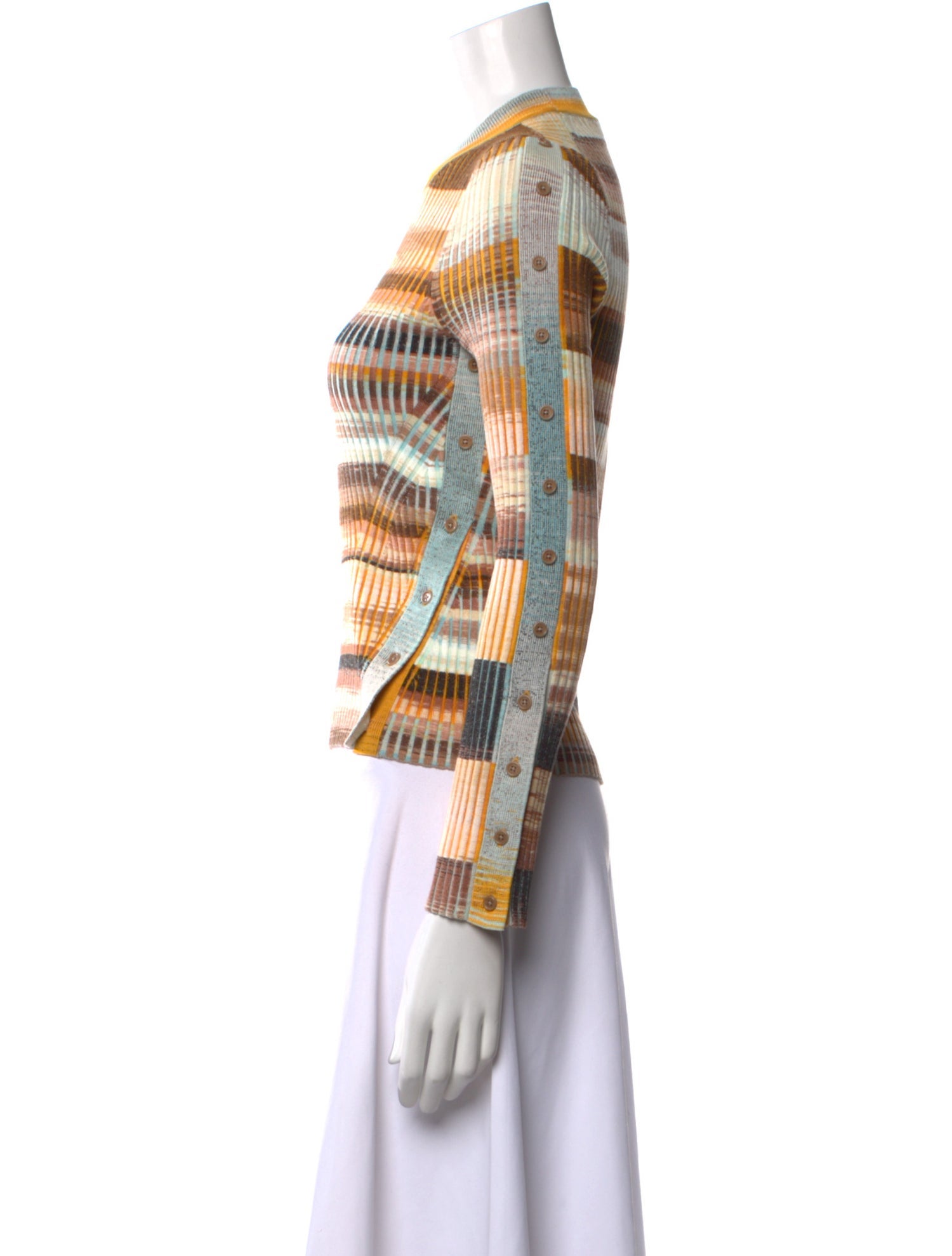 Simkhai Striped Crew Neck Sweater