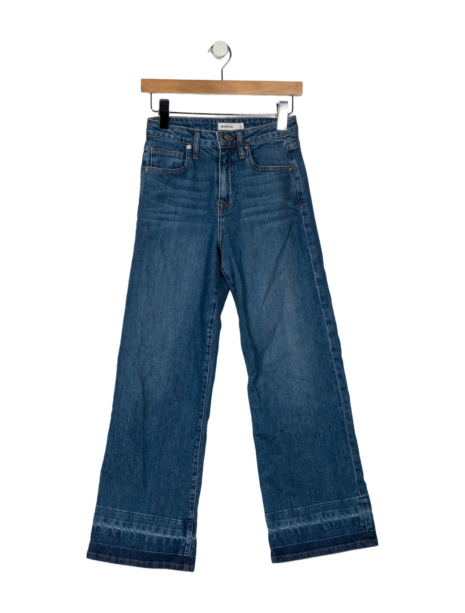 Simkhai Mid-Rise Wide Leg Jeans