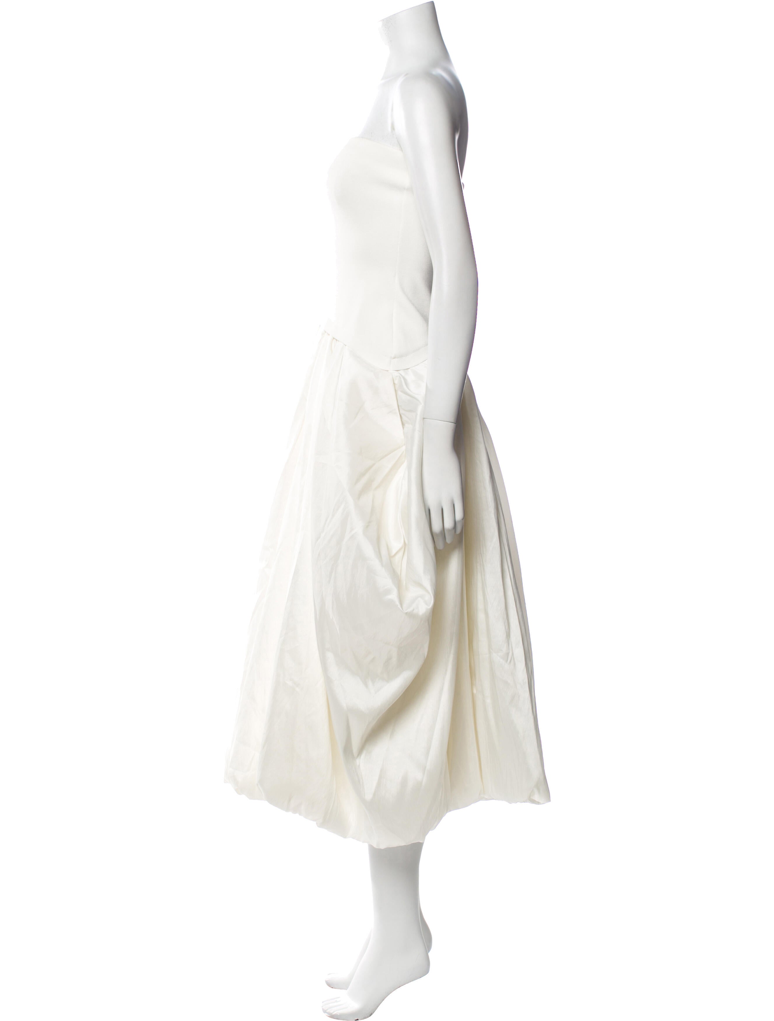 Simkhai Strapless Knee-Length Dress