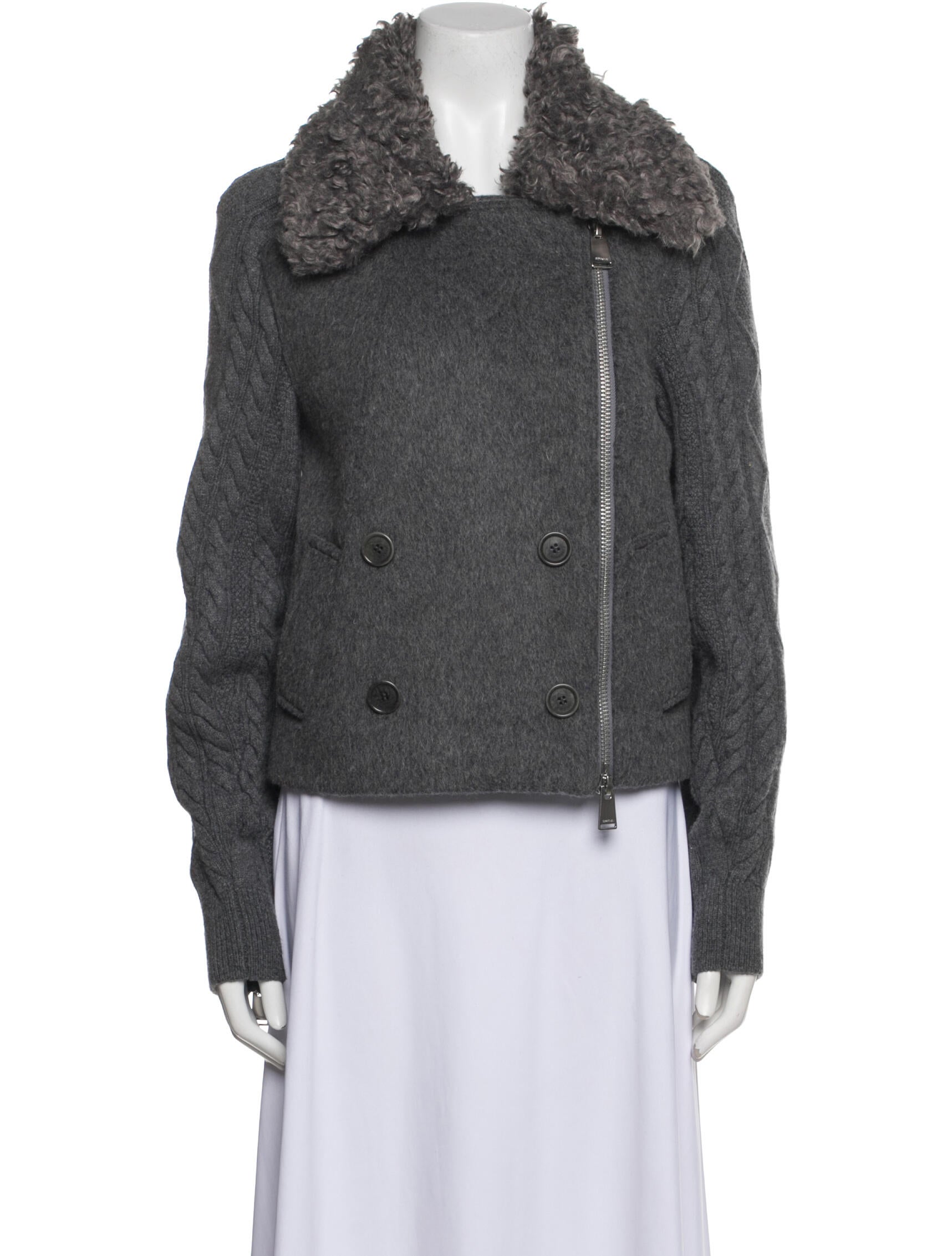 Simkhai Wool Faux Fur Jacket