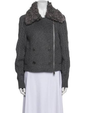 Simkhai Wool Faux Fur Jacket