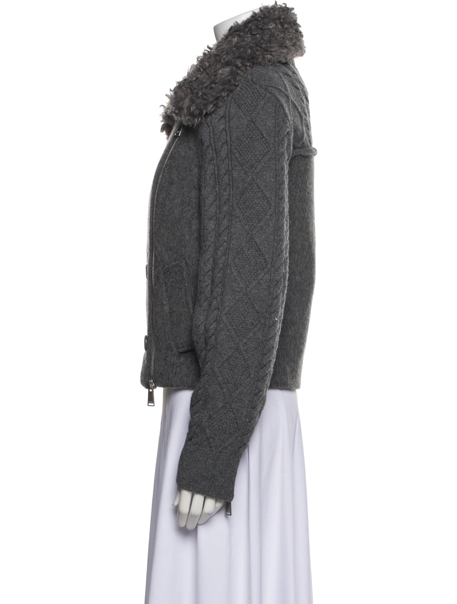 Simkhai Wool Faux Fur Jacket