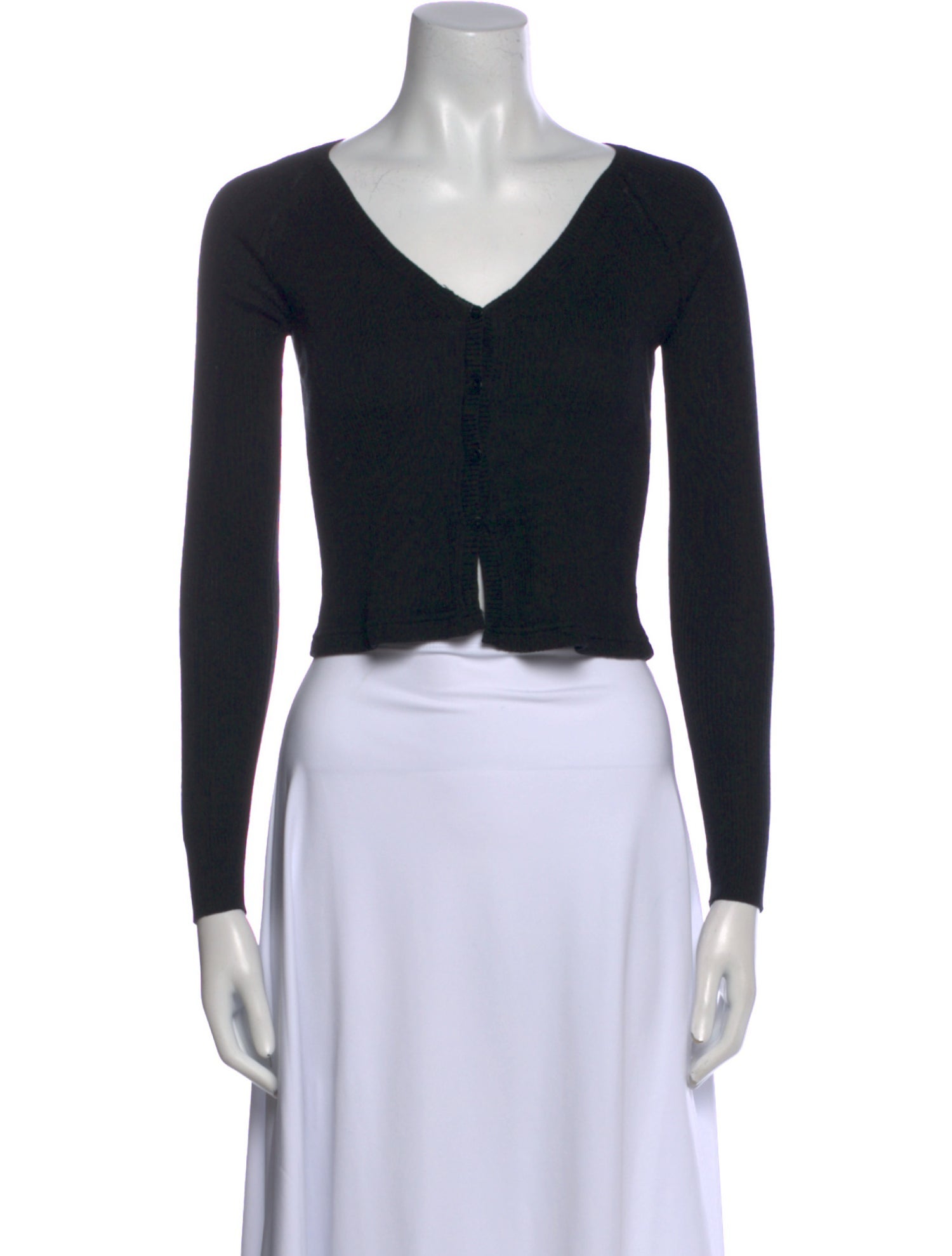 Simkhai V-Neck Long Sleeve Crop Top