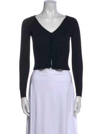 Simkhai V-Neck Long Sleeve Crop Top