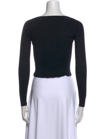 Simkhai V-Neck Long Sleeve Crop Top