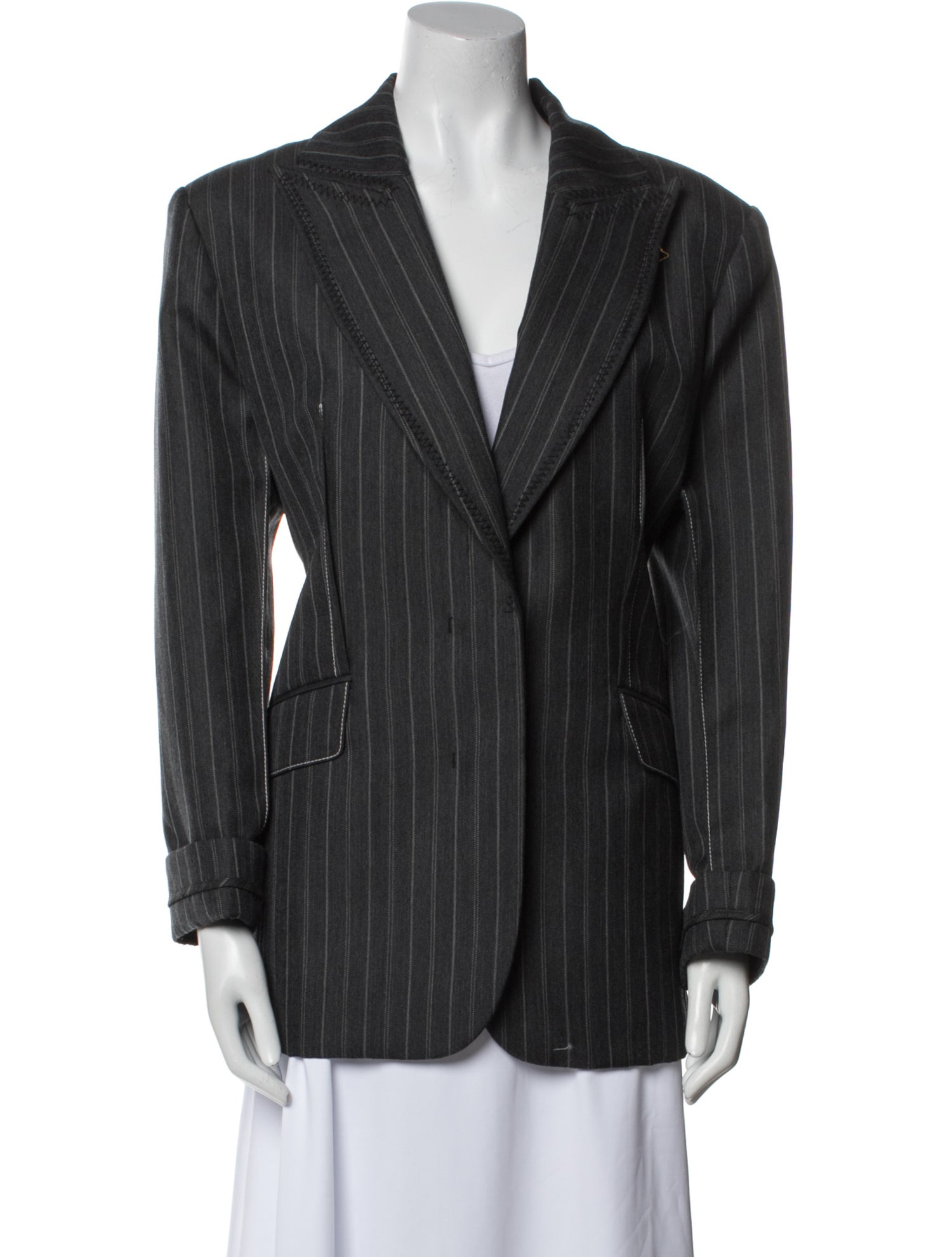 Simkhai Wool Striped Blazer