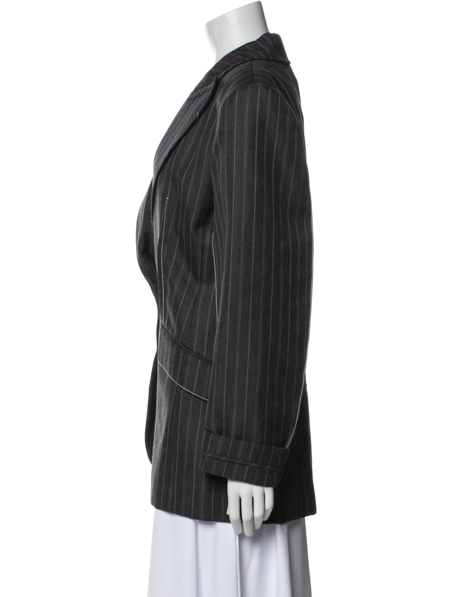 Simkhai Wool Striped Blazer