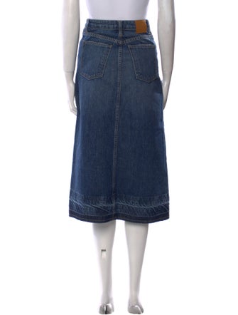 Simkhai Distressed Accents Midi Length Skirt