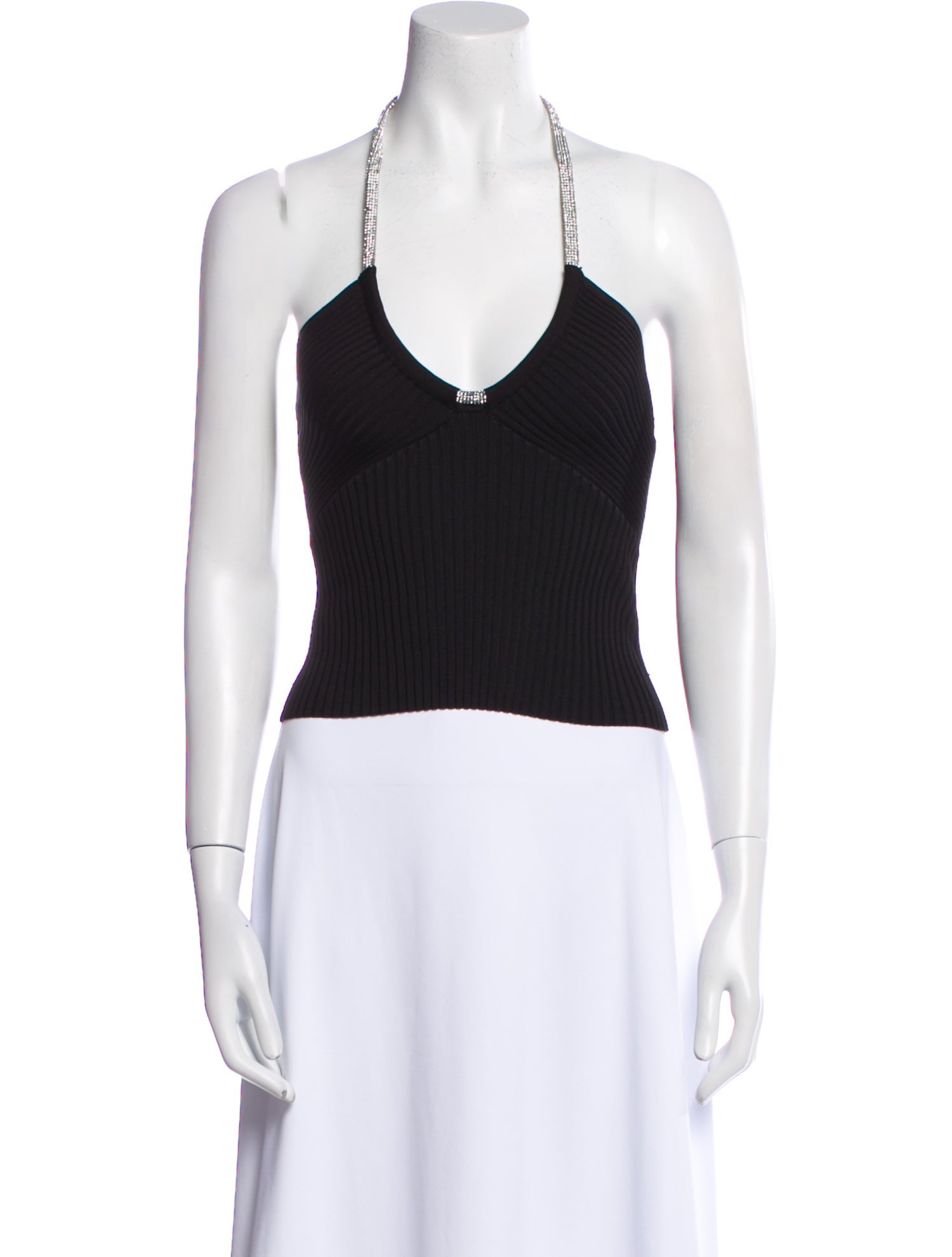 Simkhai V-Neck Sleeveless Crop Top