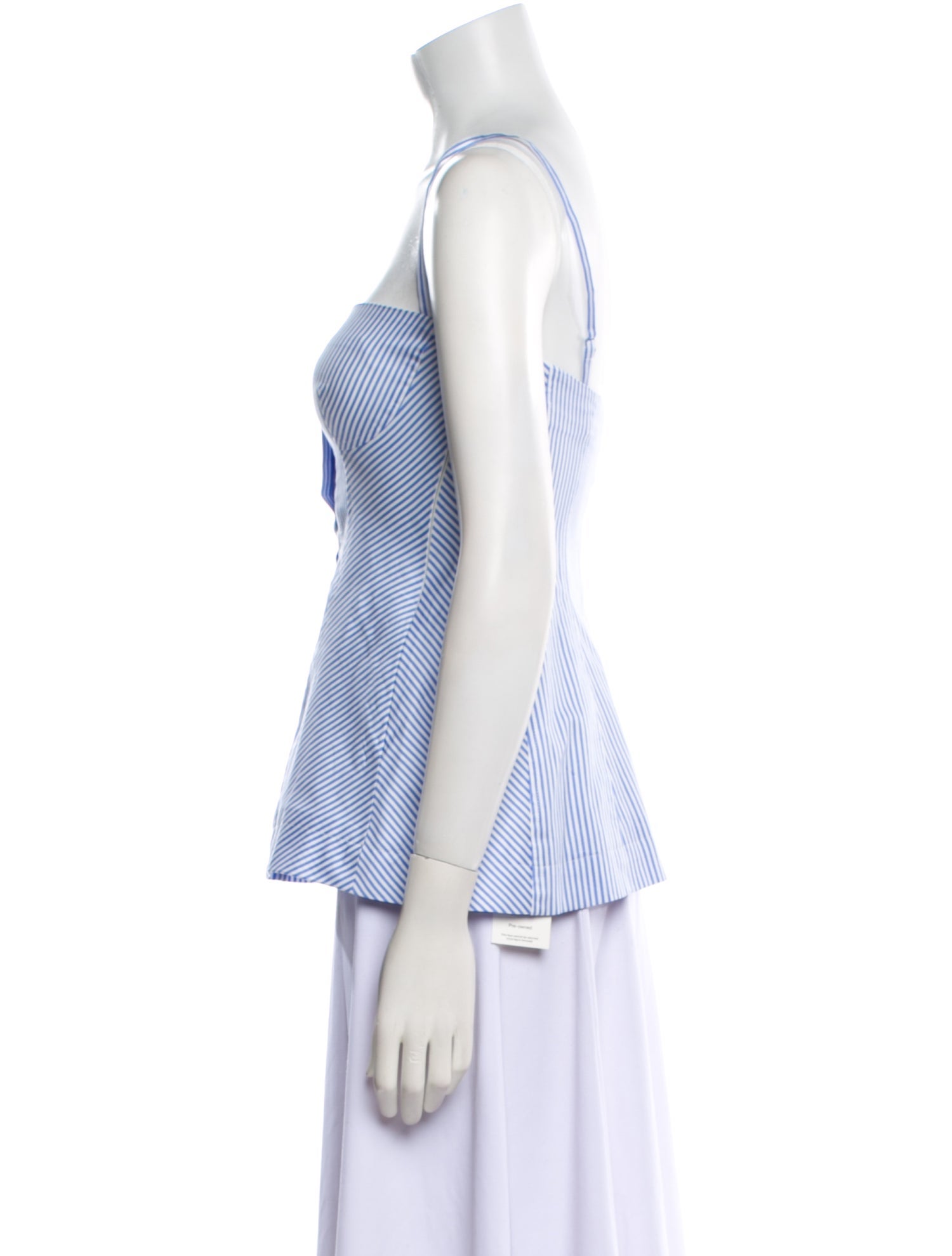 Simkhai Striped Square Neckline Top