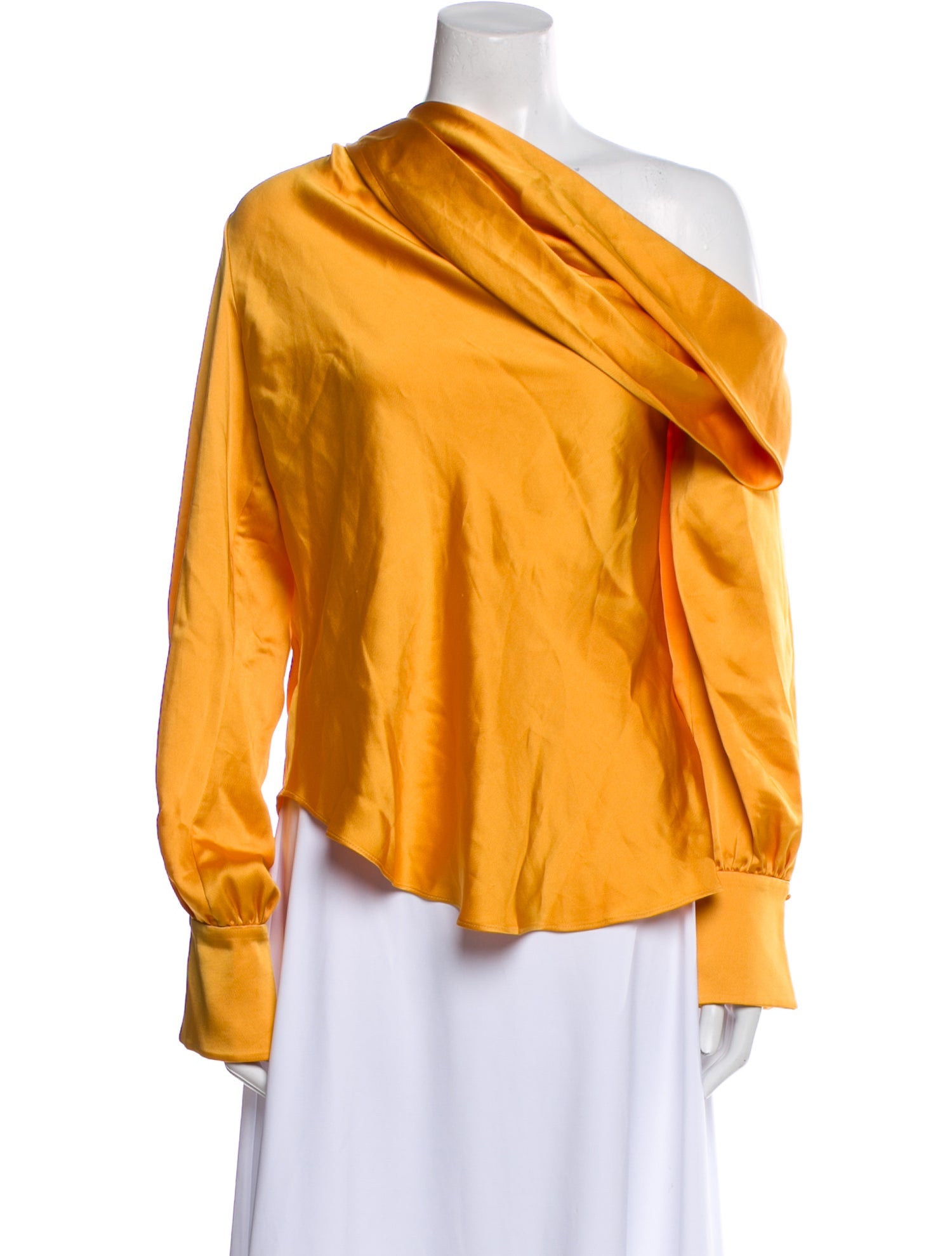Simkhai One-Shoulder Long Sleeve Blouse