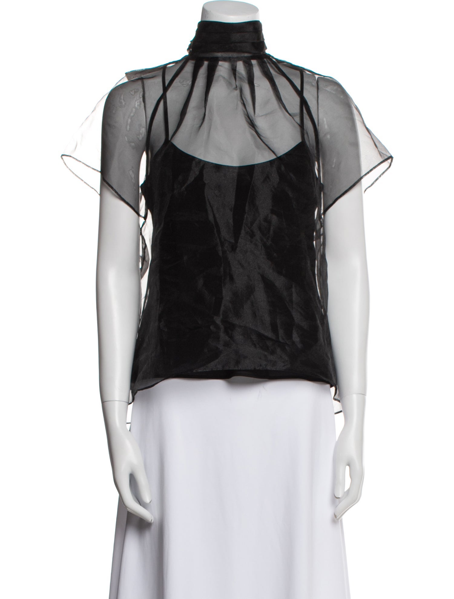 Simkhai Mock Neck Short Sleeve Blouse