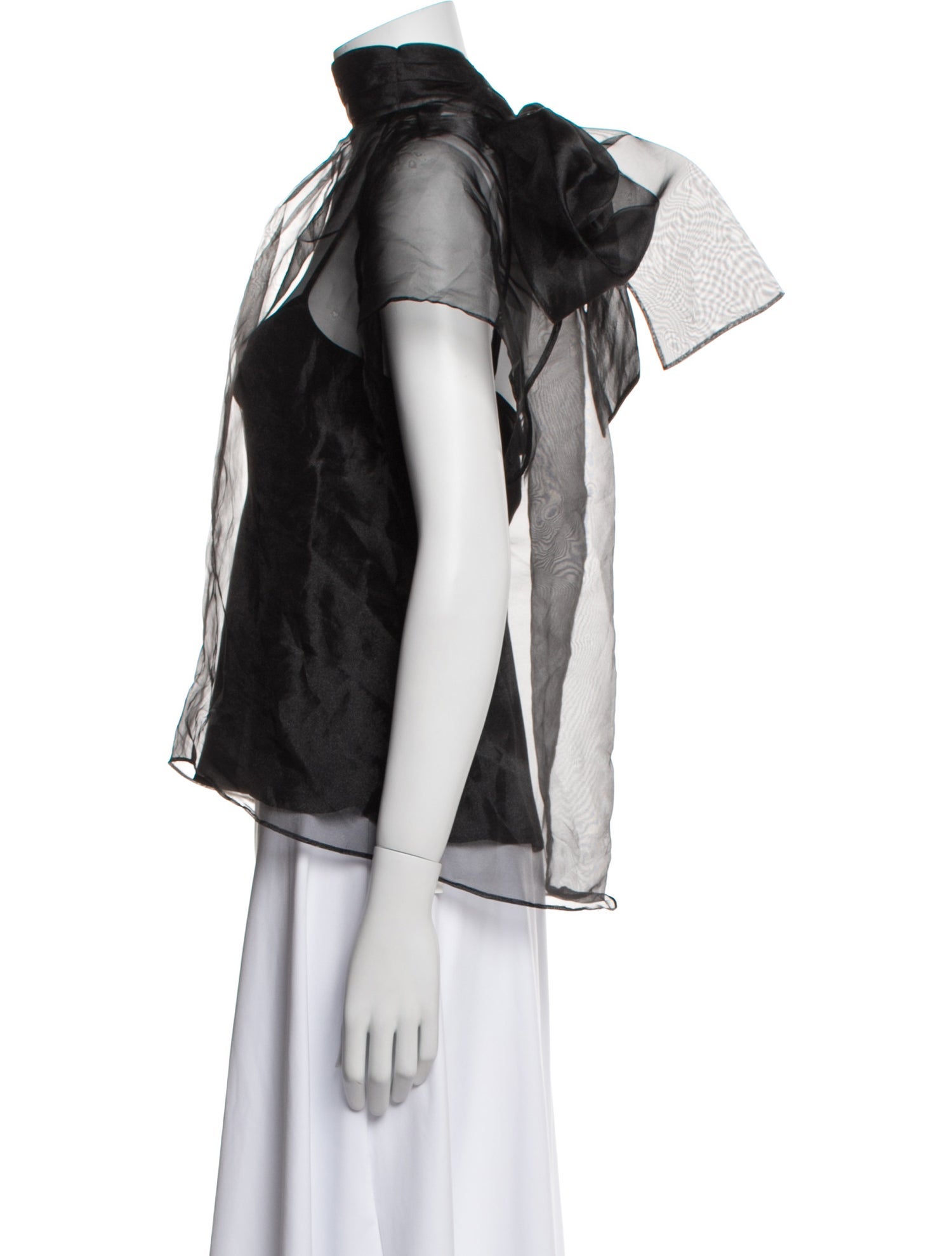 Simkhai Mock Neck Short Sleeve Blouse