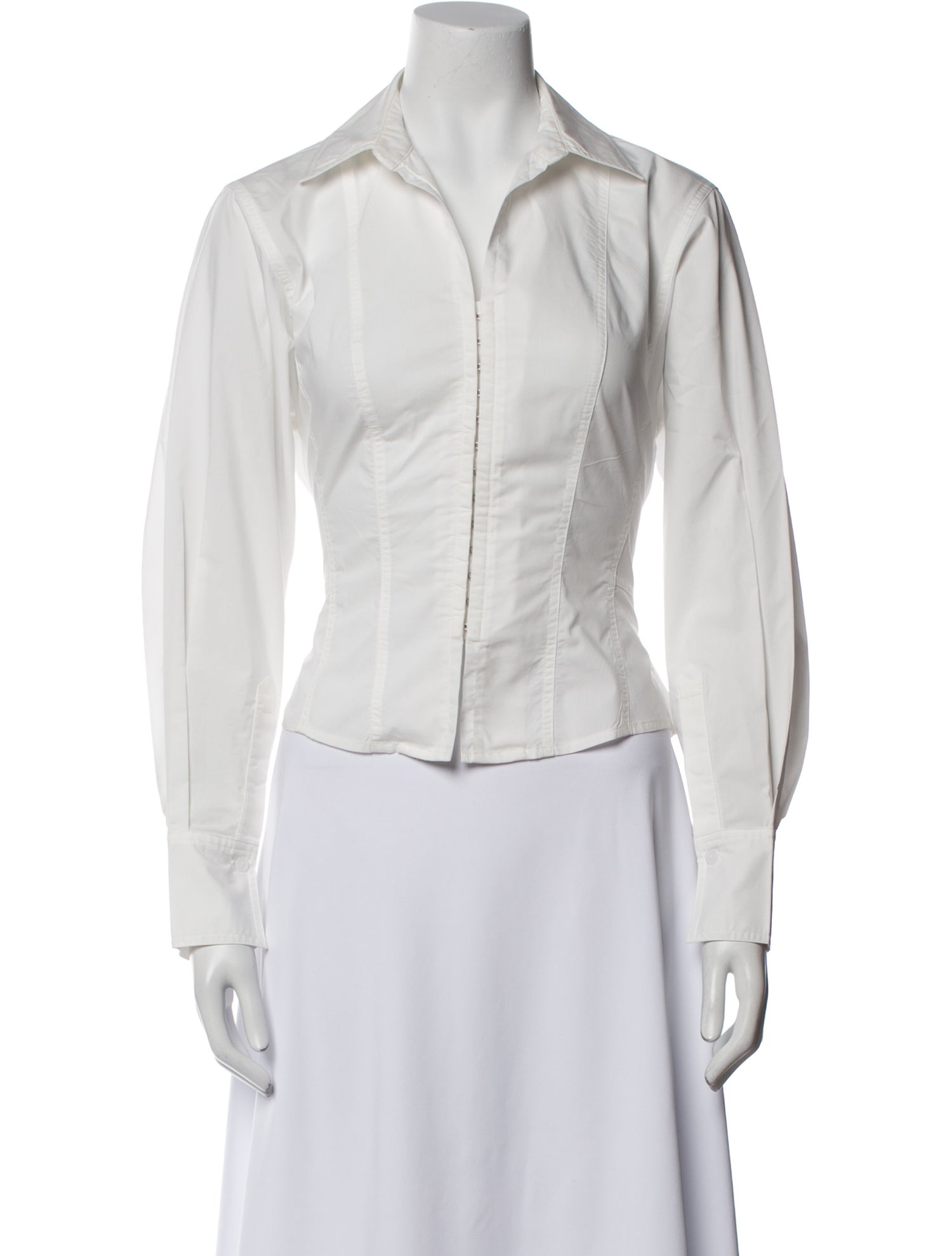 Simkhai Long Sleeve Button-Up Top