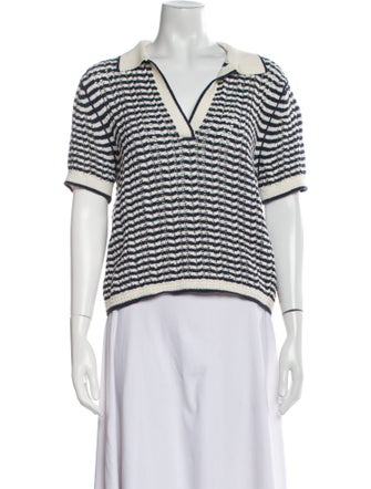 Simkhai Striped V-Neck Sweater