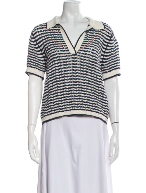 Simkhai Striped V-Neck Sweater