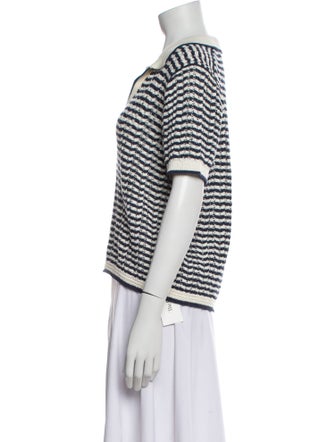 Simkhai Striped V-Neck Sweater