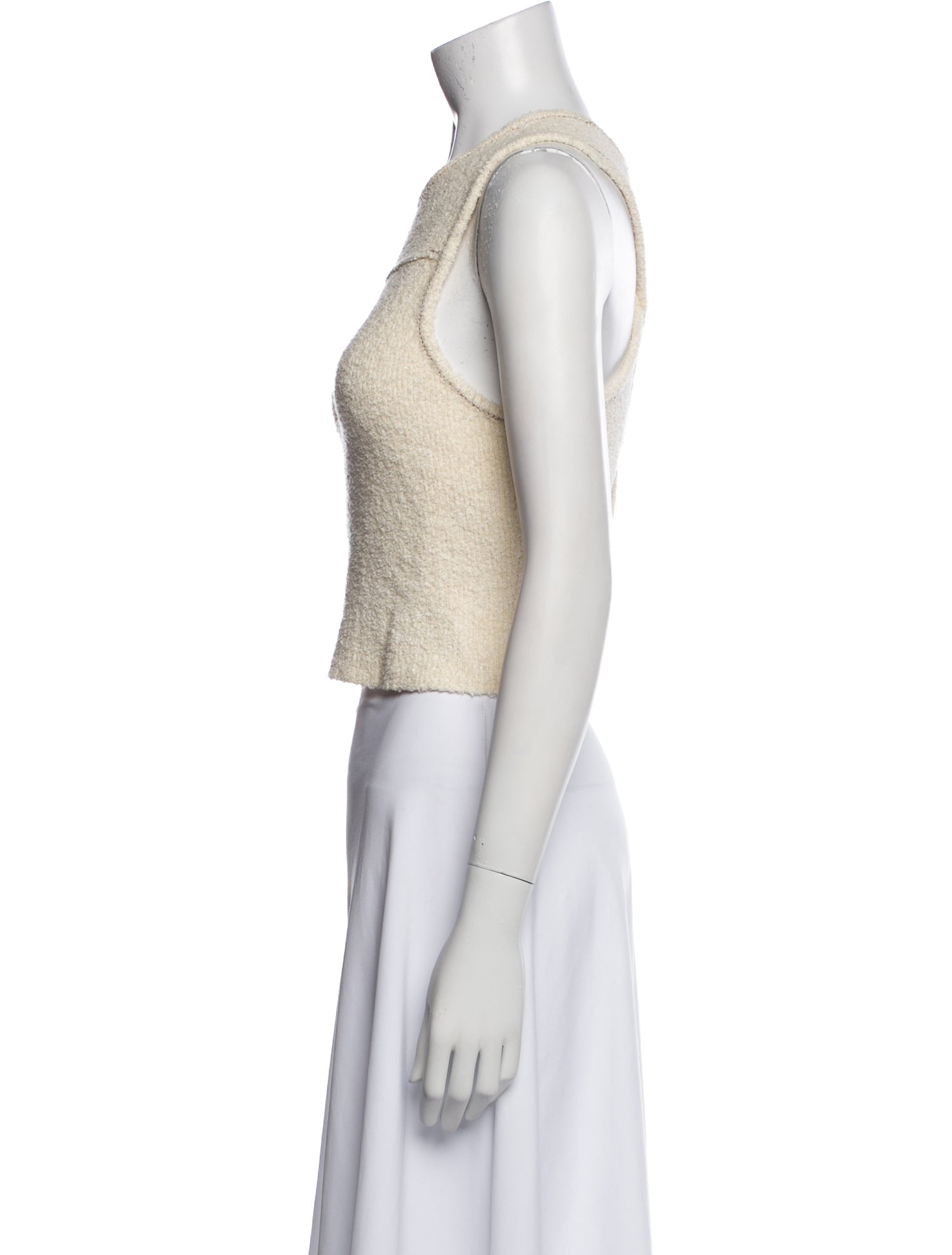 Simkhai Crew Neck Sleeveless Crop Top