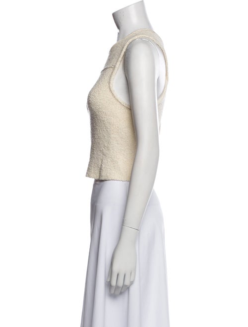 Simkhai Crew Neck Sleeveless Crop Top