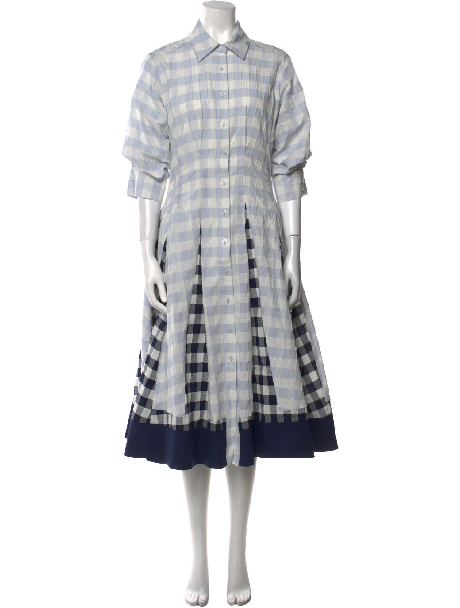 Simkhai Plaid Print Midi Length Dress