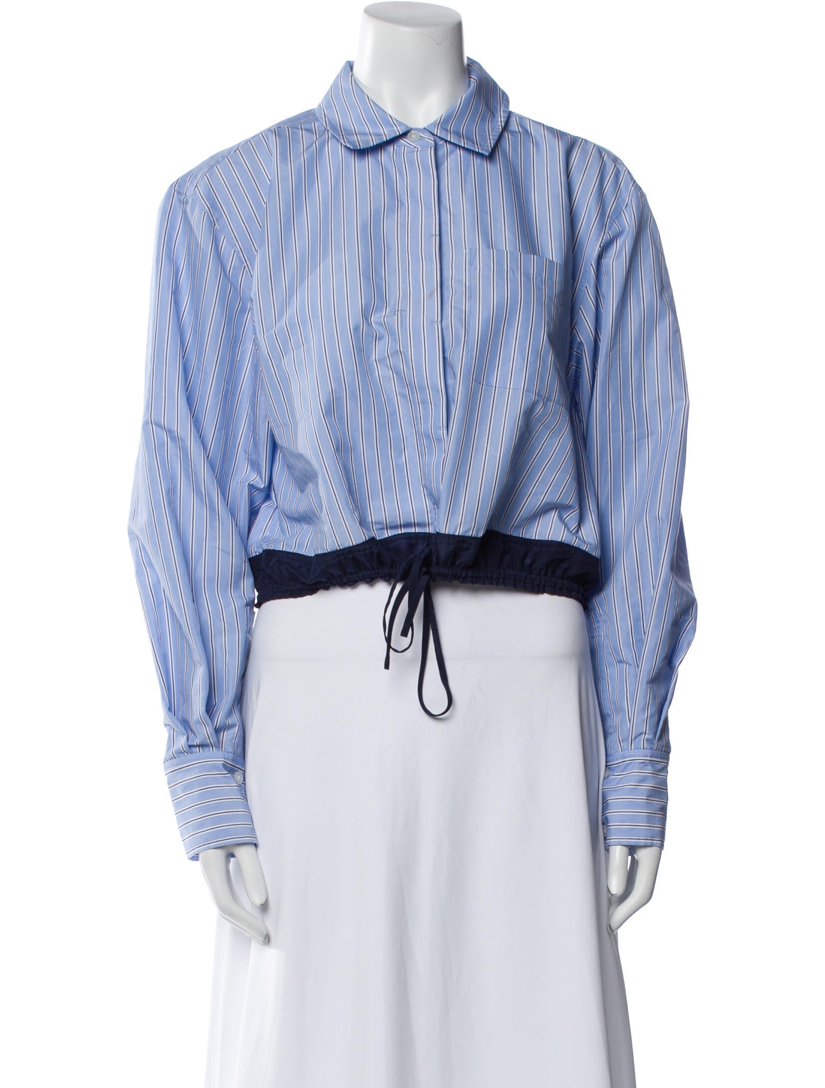 Simkhai Striped Long Sleeve Crop Top