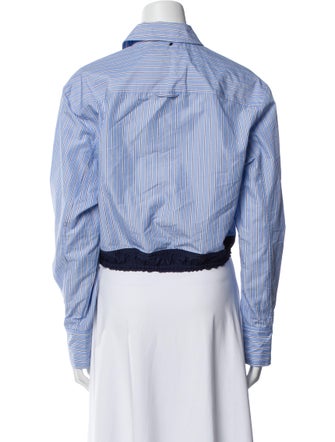 Simkhai Striped Long Sleeve Crop Top