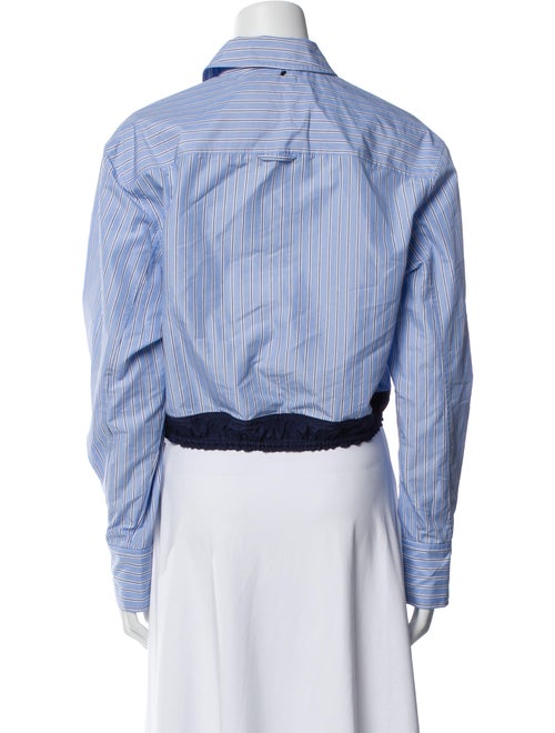 Simkhai Striped Long Sleeve Crop Top