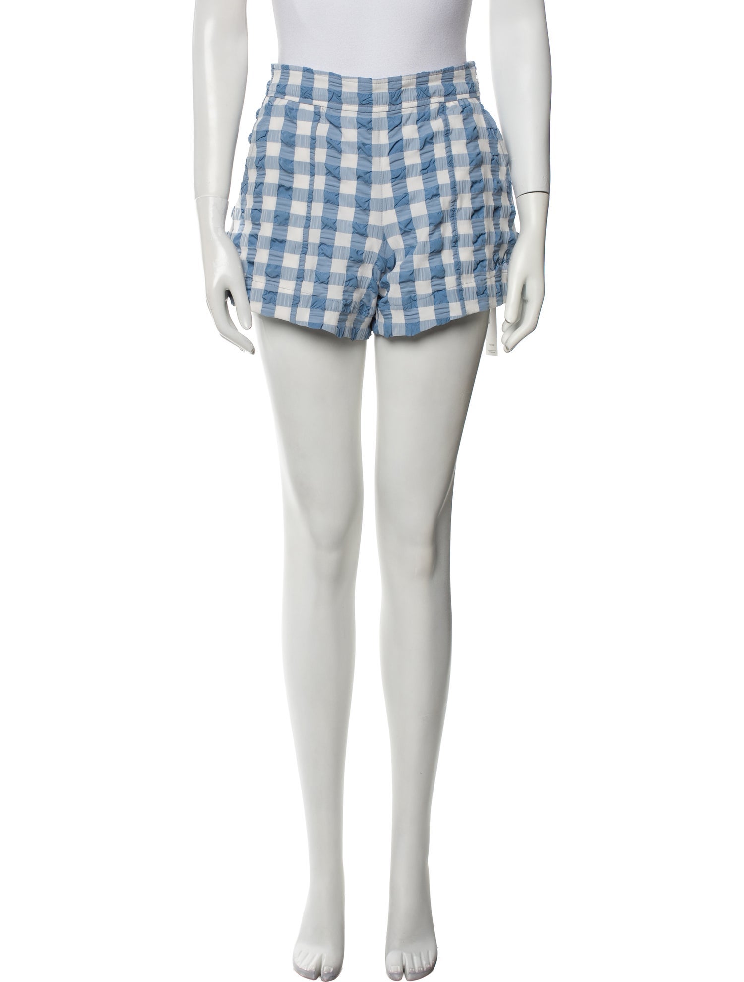 Simkhai Plaid Print Mini Shorts