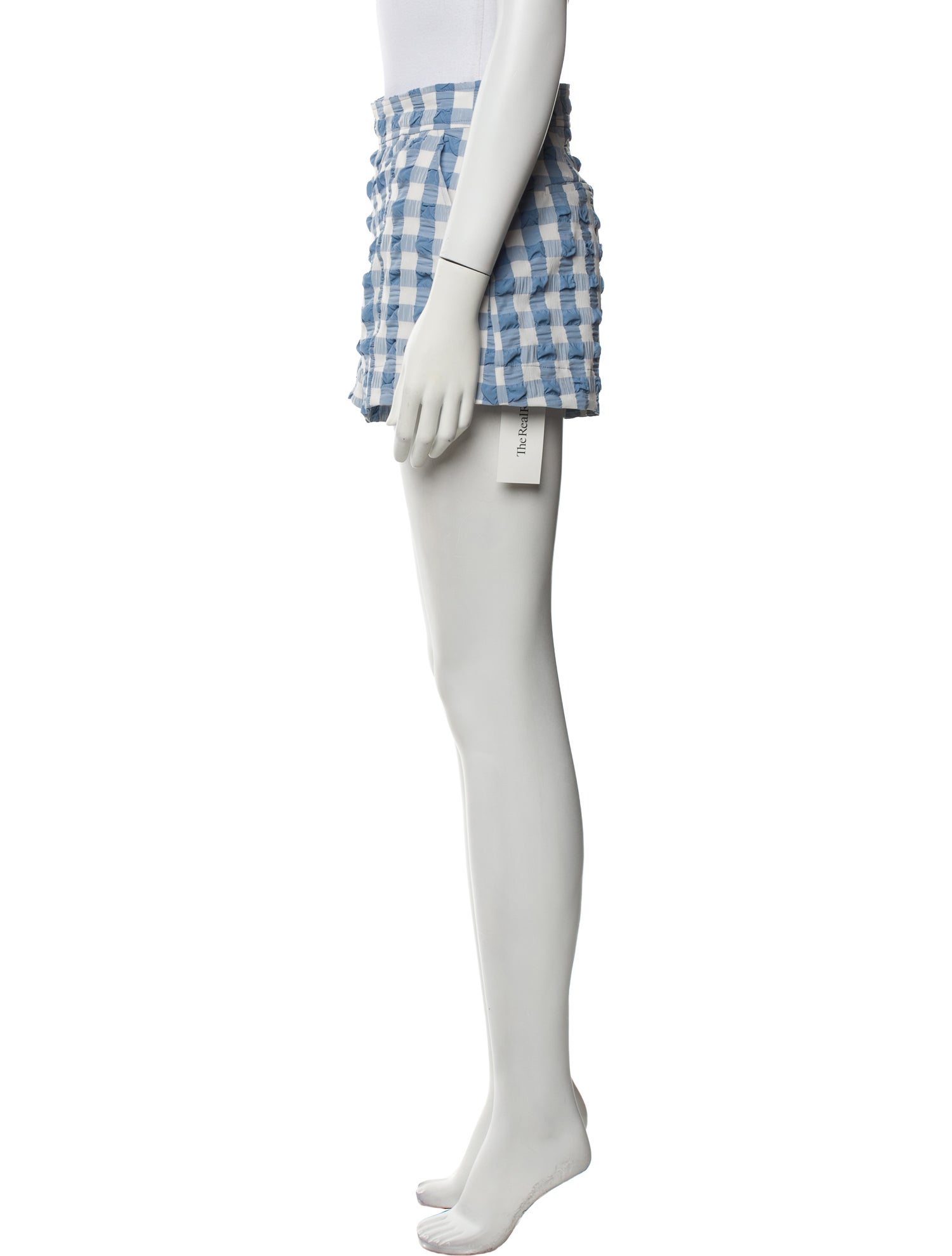 Simkhai Plaid Print Mini Shorts