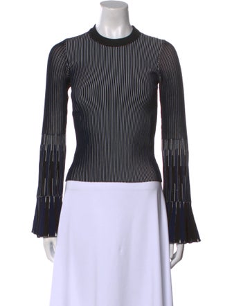 Simkhai Striped Crew Neck Crop Top