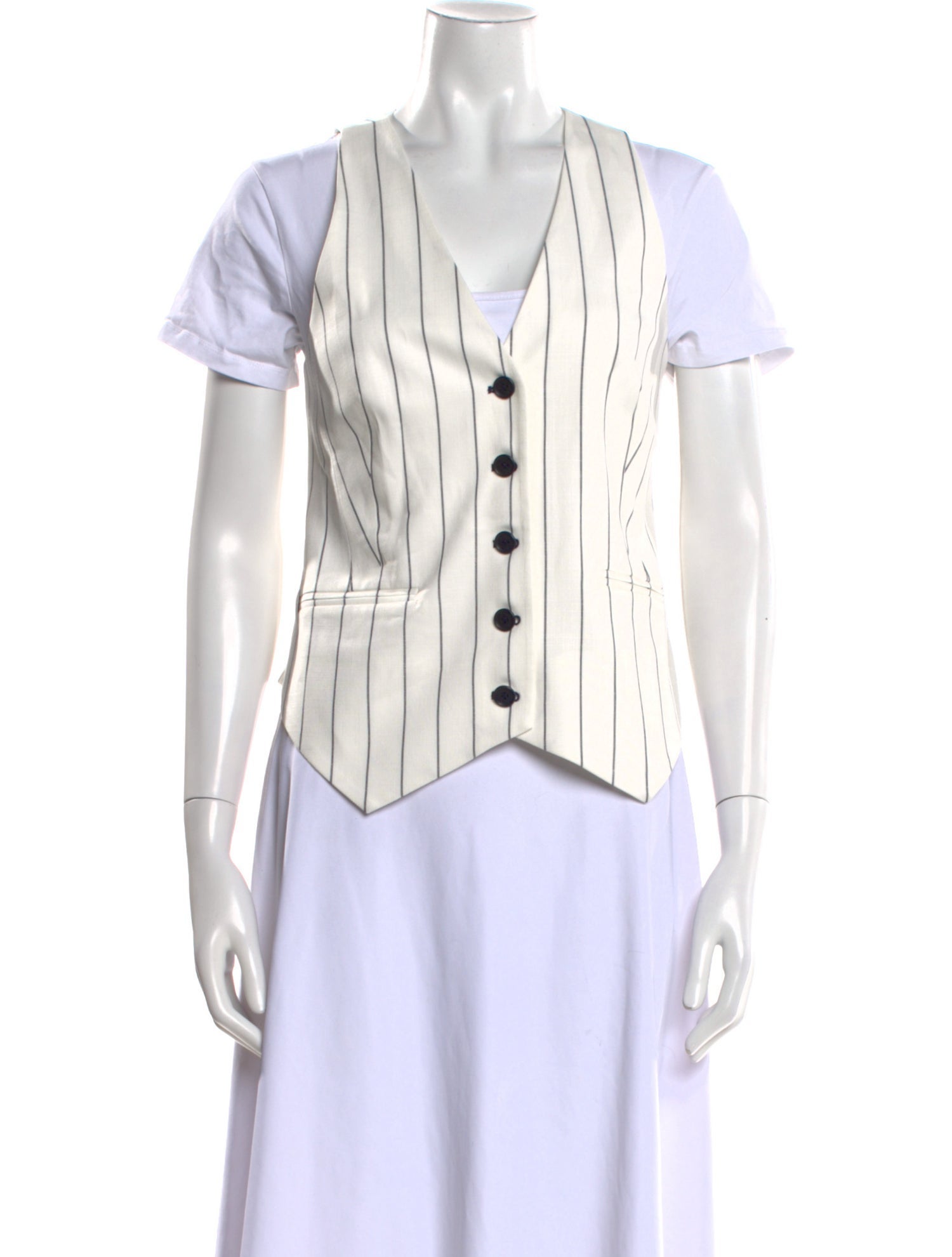 Simkhai Striped V-Neck Blouse