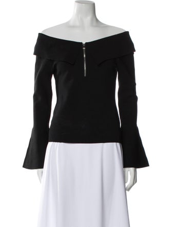 Simkhai Off-The-Shoulder Three-Quarter Sleeve Top