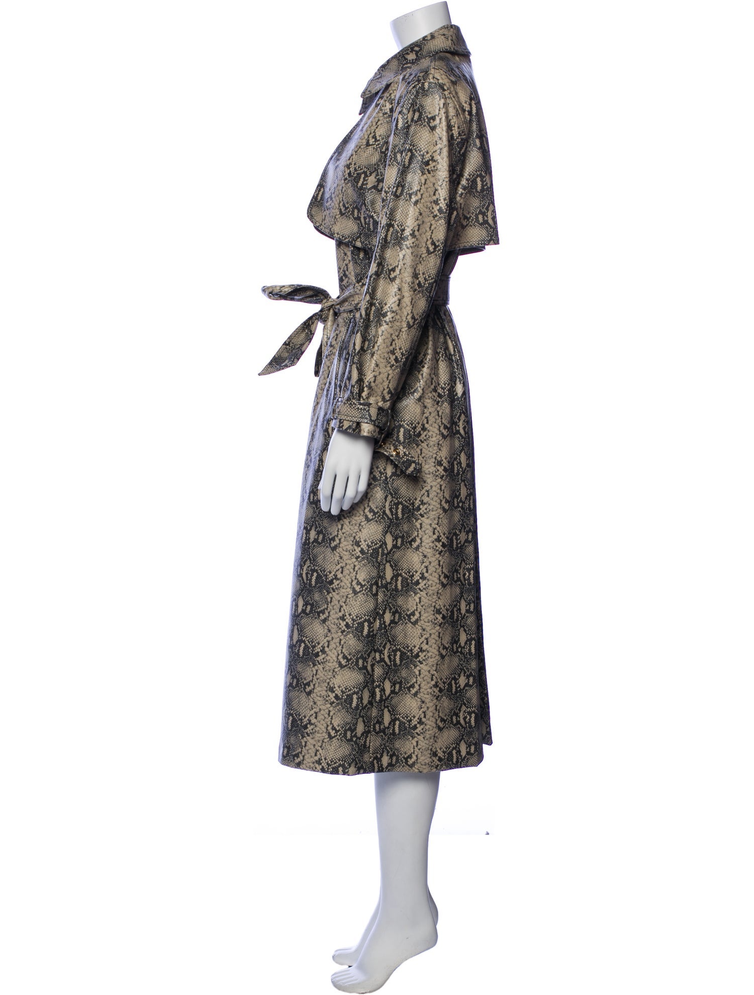 Simkhai Animal Print Trench Coat