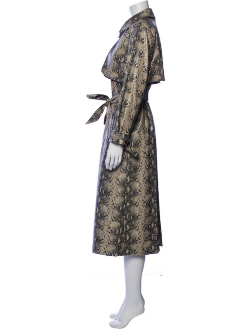 Simkhai Animal Print Trench Coat