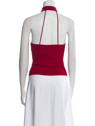 Simkhai Halterneck Sleeveless Crop Top